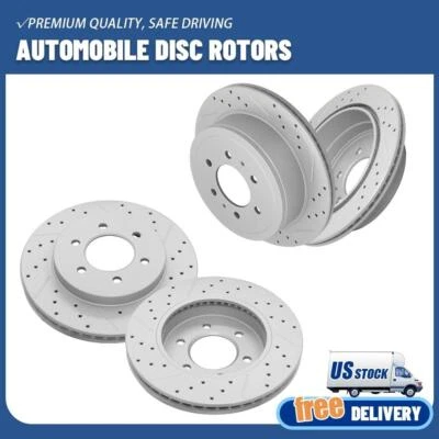 Rotores de freno delanteros y traseros para Ford F-150 Lincoln Mark LT 2005 2006 2007 2008 Foto 1 de 4