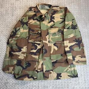 American Apparel Woodland Camouflage Combat Coat Herren Large Long Ripstop - Bild 1 von 11