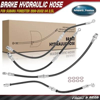 Nueva manguera hidráulica de freno delantero y trasero 4x para Subaru Forester 1998-2002 H4 2,5 L Foto 1 de 4