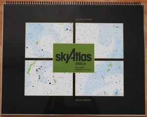 Sky Atlas 2000.0, 2nd Edition 1998 Deluxe Laminated Version w/ Overlay - Imagen 1 de 5