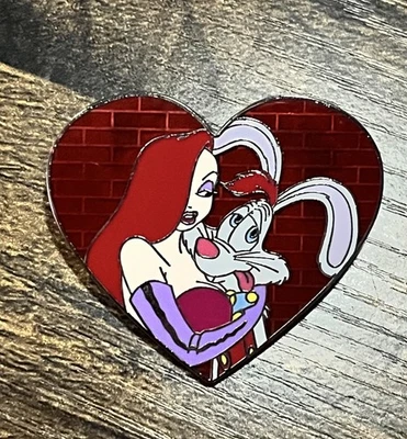Disney Jessica And Roger Rabbit Red Heart Hugging 2014 Pin - Image 1 of 2