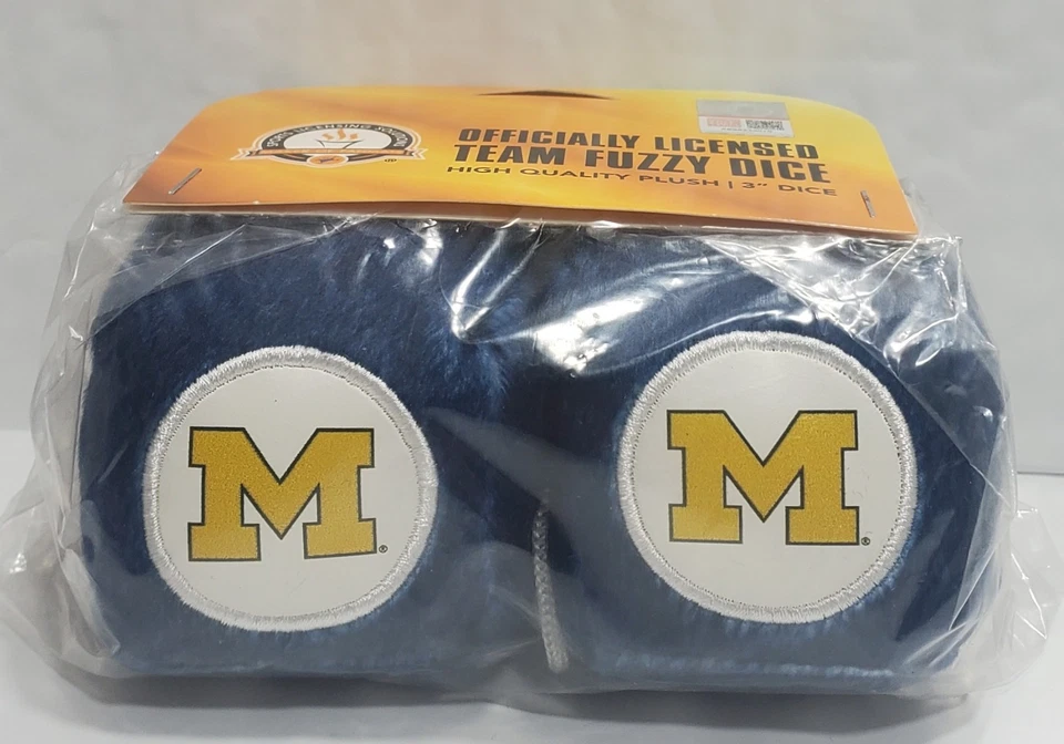 Dados difusos Michigan Wolverines 3" - NCAA - Imagem 1 de 1