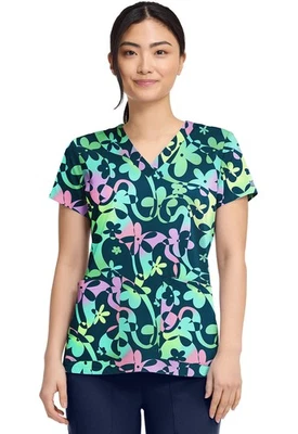 Dizzy Daisy Med Couture Print Scrub V Neck Top MC8564 DZDY - Image 1 of 4
