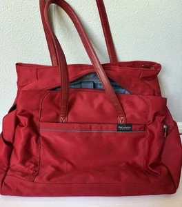 Red Ricardo Beverly Hills Large Laptop Bag Case Purse Diaper Bag Tote - Picture 1 of 10