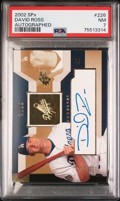 2002 Spx #226 David Ross Autographed /825 PSA 7 RC Rookie - Image 1 of 2