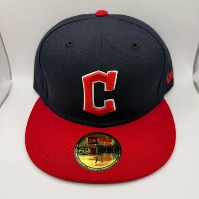 Chapéu New Era 59Fifty Cleveland Guardians azul marinho/vermelho tamanho 7 1/8 - Imagem 1 de 4