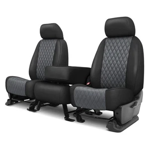For Dodge Caliber 11-12 Seat Cover Faux Leather Diamond Shield Quilted 1st Row - Picture 1 of 2