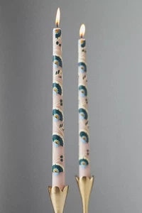 Anthropologie Alexandria Taper Candles Set of 2 NWT Botanical - Picture 1 of 3