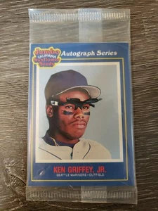 1990 Jumbo California Sunflower Seeds KEN GRIFFEY JR Auto Series 2 ROGER CLEMENS - Picture 1 of 2