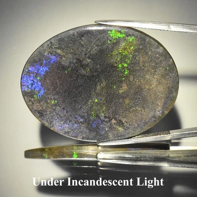 💎 37,83 quilates cabujón ovalado matriz tratada natural ópalo Andamooka - gema de Australia Foto 1 de 4