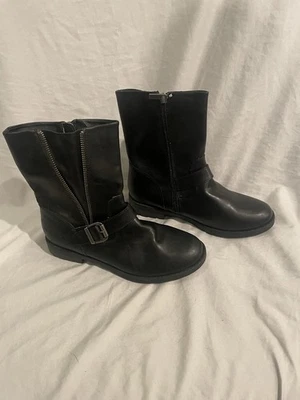 Nine West Niña Melba Moda Negro Botines Zapatos Talla 3.5M Sin Usar Foto 1 de 4