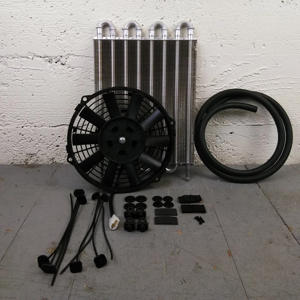 Kit de ventilador de radiador eléctrico enfriador de aceite de transmisión Ford Bronco 1966-79 personalizado v8  Foto 1 de 4