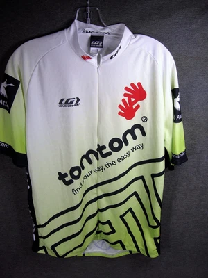 Camiseta deportiva de ciclismo Louis Garneau 2006 Tom GPS patrocinador logotipos talla G/L Foto 1 de 4