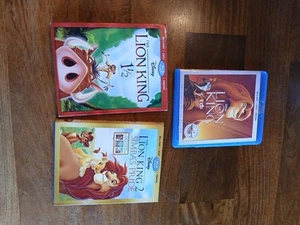 Lot of 3 Disney Blu Ray Lion King, Lion King 1 1/2 (new sealed), & Lion King 2 - Picture 1 of 13