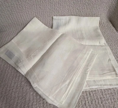 Conjunto de 2 fronhas de linho primário tamanho padrão creme 100% linho francês - Imagem 1 de 3