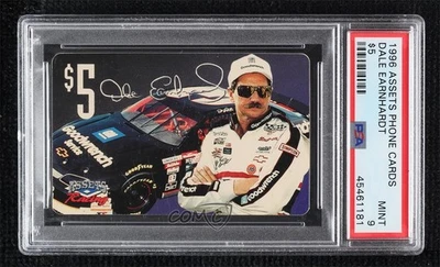 1995 Classic Assets Racing $5 Phone Cards /10000 Dale Earnhardt PSA 9 MINT HOF - Image 1 of 2