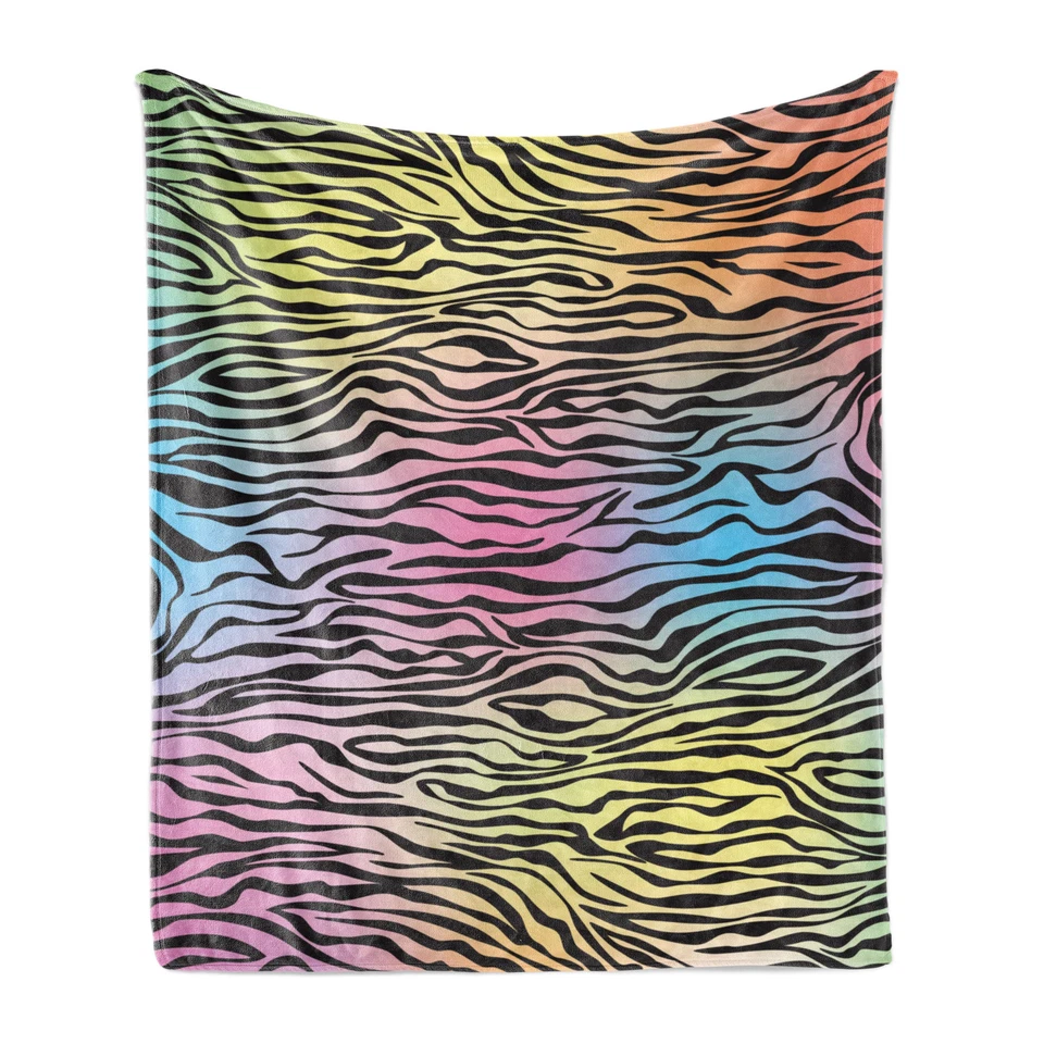 Zebra-Druck Weich Flanell Fleece Decke Bunte Wildlife Zebra - Bild 1 von 1