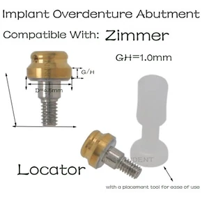 Pilar de sobredentadura localizador de PA Implant Fit Zimmer 1,0 mm GH, diámetro = 4,5 mm - Imagen 1 de 12