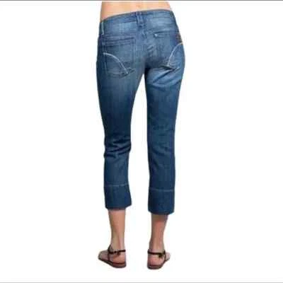 JOE'S JEANS CROP MATERNITY JEANS SZ 30 X 23" PALTROW WASH BELLY PANEL EUC - Image 1 of 4