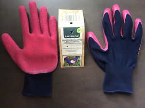 GARDENLINE Gardening Garden Gloves Latex Coated 1 pair "One Size Fits Most" NEW
