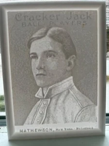 Lithophane of Christy Matthewson 1915 Cracker Jack card - Picture 1 of 8
