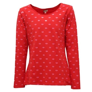 9665Z maglia bimba GIRL KENZO KIDS red/pink cotton t-shirt long sleeve - Picture 1 of 4