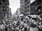 MULBERRY STREET NEW YORK CITY 1900 VINTAGE OLD BW PHOTO PRINT POSTER ART 1401BW