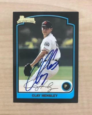 CLAY HENSLEY SAN FRANCISCO GIANTS SIGNED AUTOGRAPHED 2003 BOWMAN CARD #232 W/COA - Image 1 of 2