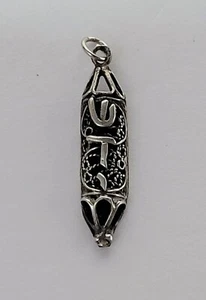 Mezuzah Sterling Silver Filigree Pendant vintage - Picture 1 of 3