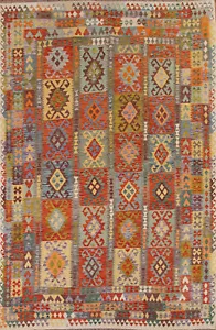 Kilim Kelim Handmade Rugs Flatweave Vibrant Geometric Wool Carpet 10x13 ft - Picture 1 of 10
