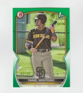 Daniel Montesino 2023 BOWMAN PAPER STOCK PROSPECT GREEN PARALLEL /99 PADRES - Picture 1 of 1