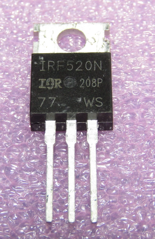 2x Genuine Irf520 N Channel Power MOSFET Transistor