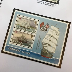 Isle of Man Mint Stamps 1988 Manx Sailing Ships SG MS389 Minisheet Star of India - Picture 1 of 3