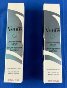 Gillette Venus Daily Soothing Serum For Pubic Hair Skin 1.7 fl oz Each (2 Pack) - Picture 1 of 5