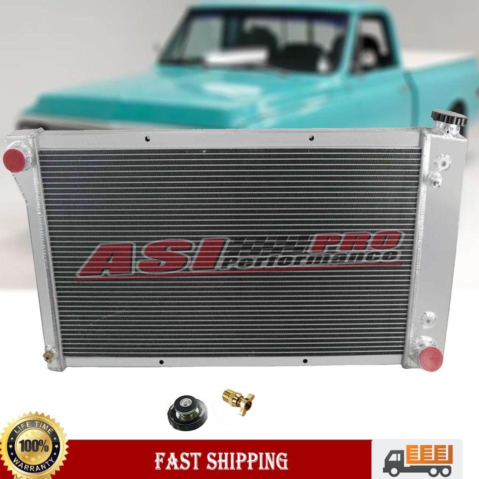 3-Row Radiator For 68-72 Chevy C/K Truck C10 C20 Suburban GMC C15/C1500 Pickup — 第 1/4 张图片