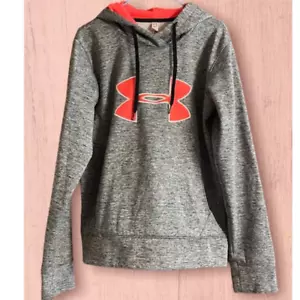 Sudadera con Capucha Under Armor Damas Gris/Naranja Brillante Logo - Talla SM/P - Imagen 1 de 3