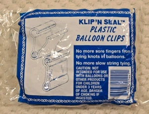 Klip 'N Seal Plastic Balloon Clips NEW 144 Per Bag - Picture 1 of 5