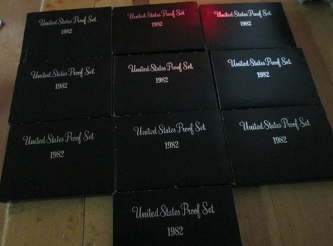 1982 Proof Set U.S. Mint 20 Sets San Francisco Mint Included Treasury Medal Cover