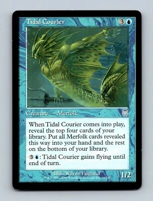 Magic The Gathering MTG Tidal Courier (Silver) Apocalypse Card 2001 - Image 1 of 2