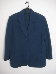Liola Italy blue/green wool and alpaca mix jacket size 52 UK 20? - Picture 1 of 4