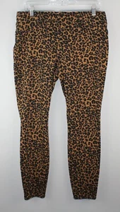 TIME AND TRU Women's Leopard Print Denim Pull-on Jegging Pants L (12-14) Stretch - Picture 1 of 7