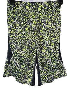 Nike Dri Fit Youth Large Boys Basketball Shorts Black/Neon Green/Gray Camo print - Picture 1 of 3