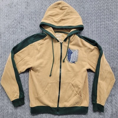 Sudadera con Capucha Attack On Titan Ripple Junction Anime Scout Regiment Cremallera Completa Pequeña Verde Foto 1 de 4