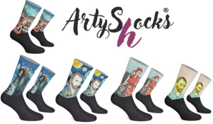 Van Gogh Socks Funny Socks Adult Unisex Socks Crew Printed Socks Size 36-42 - Picture 1 of 7