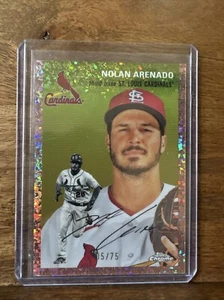 2023 Topps Chrome Platinum Nolan Arenado Rose Gold Mini-Diamond Refractor #/75 - Picture 1 of 2