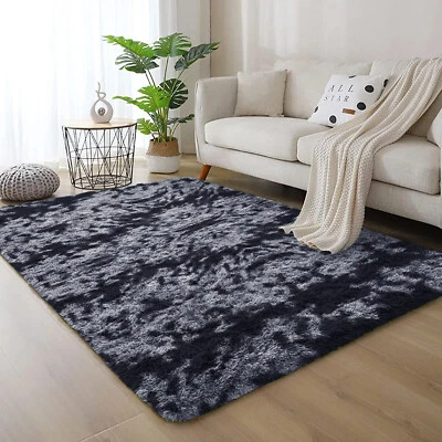 Shaggy Fluffy Area Rug Anti Skid Living Room Bedroom Carpet Ultra Soft Floor Mat - Image 1 of 4