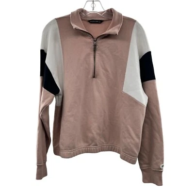 Sudadera Pullover Abercrombie & Fitch Para Mujer 1/2 Cremallera Bloques de Color Talla Grande Foto 1 de 4