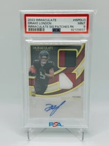 2022 Panini Immaculate DRAKE LONDON ROOKIE PATCH AUTO /99 RPA #ISP-DLO PSA 9 🔥 - Picture 1 of 4