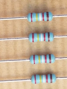LOT 100 QUALITY METAL FILM Resistor SEI 24.9K Ohm 24.9KΩ 1/4W .25WATT 1% JAPAN - Picture 1 of 3