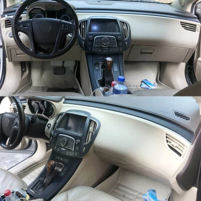 For Buick LaCrosse 2009-2013 3D Carbon Fiber Pattern Interior DIY Trim Decals Foto 1 de 4